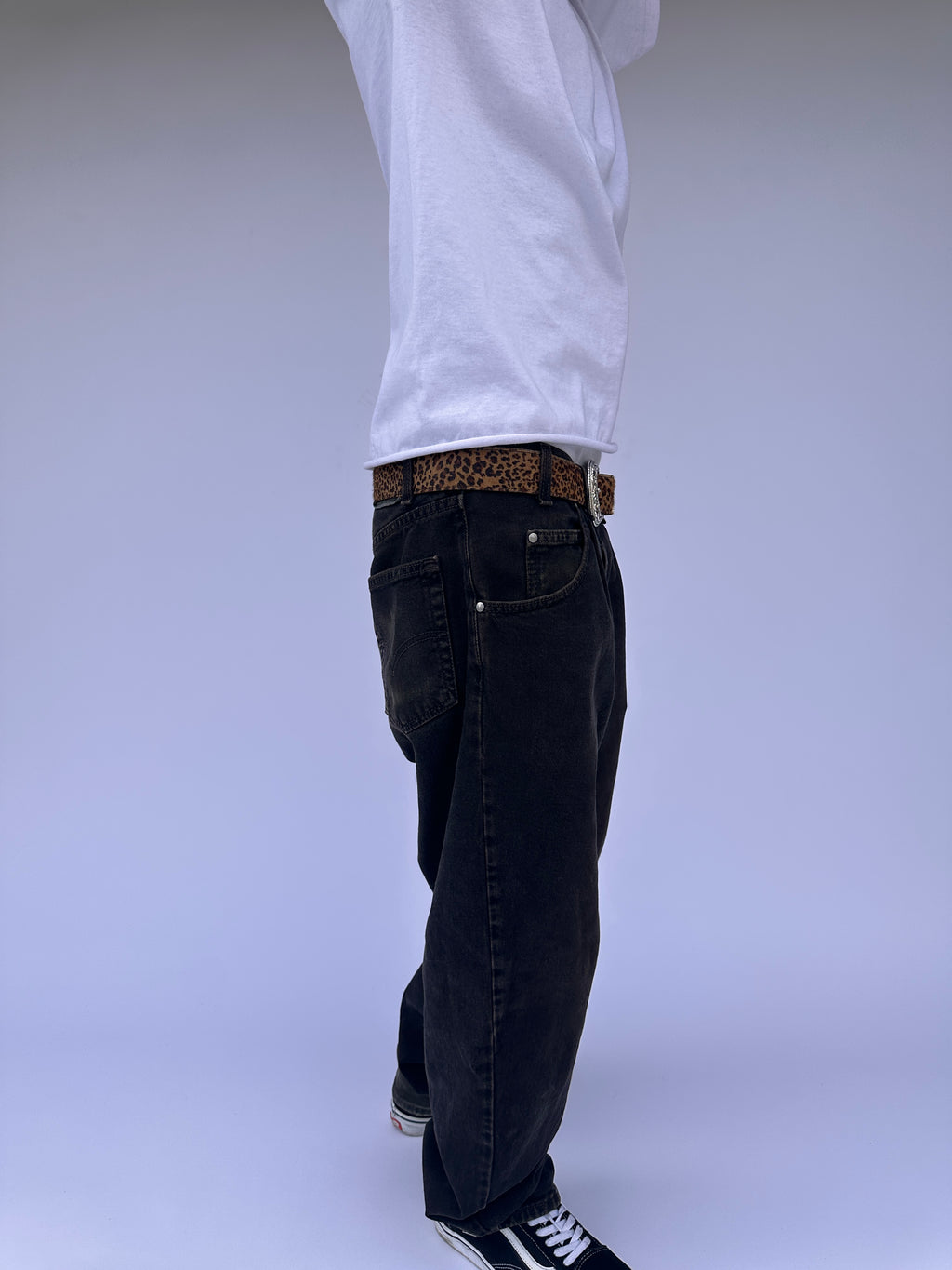 Cheetah Print Cow Hide Belt