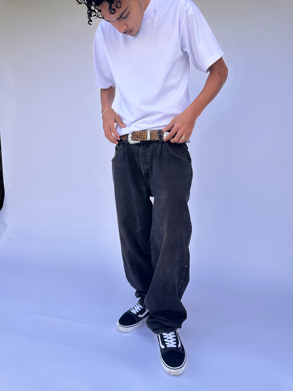 Cheetah Print Cow Hide Belt