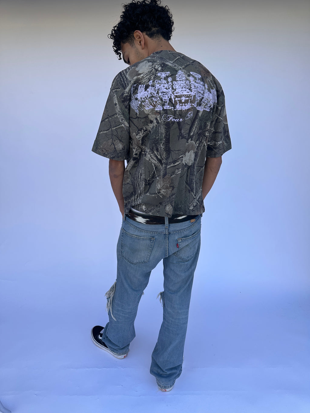 Fur-on Cow Hide Belt